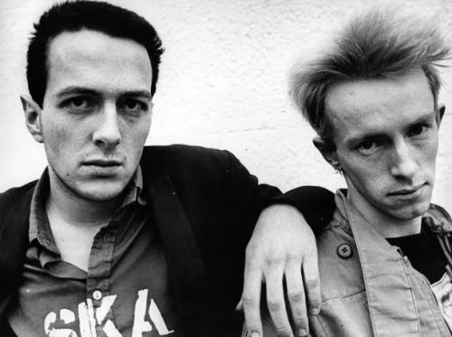 Joe Strummer And Topper Headon Of The Clash On Tyneside , Northern England , UK , 1977 .