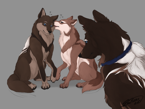 lampurpleart:Back with that silly little Wolf AU ft the whole Gaang (some updated designs again, oop