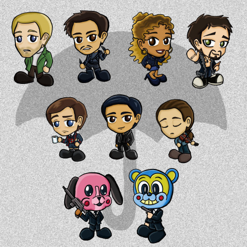 allthesmallthingsgallery: Umbrella Academy chibis season one I love this show and plan to do a secon