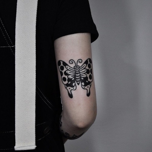 jones-tattoo - Finally did a butterfly with spots. ⚫️⚫️*The...