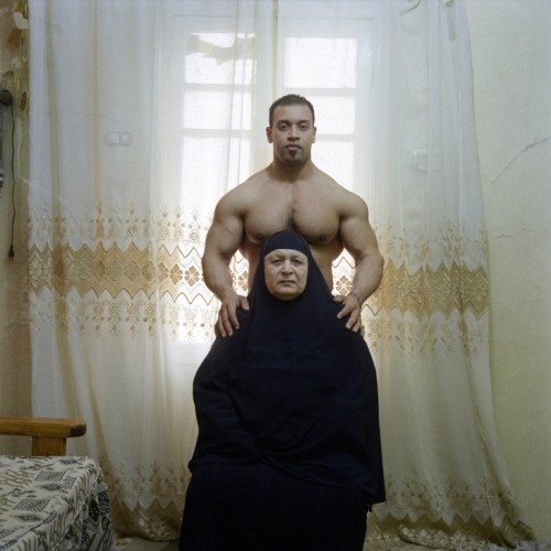 hopeful-melancholy:Egyptian bodybuilders pose with their mothers. In Egypt, perfecting one’s physique is a popular pursuit, and can be a source of family pride. The juxtaposition of strength and frailty, youth and age, man and woman, is what makes these