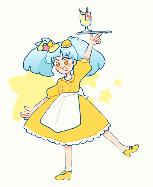 pirateshrimps: I remembered how much I adore Lily Hoshikawa so I drew her in her new cafe outfit as 