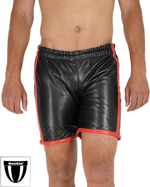 Bockle® Long Boxer Red Leder Shorts Lederhose Leder Pants BOCKL