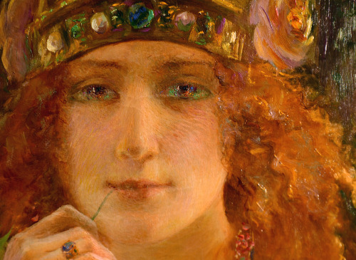 v-ersacrum: Gaston Bussière, Helen of Troy (detail), 1895