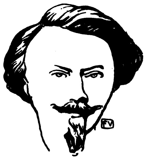 artist-vallotton: Portrait of French writer Auguste Villiers de l'Isle-Adam, 1898, Felix Vallotton