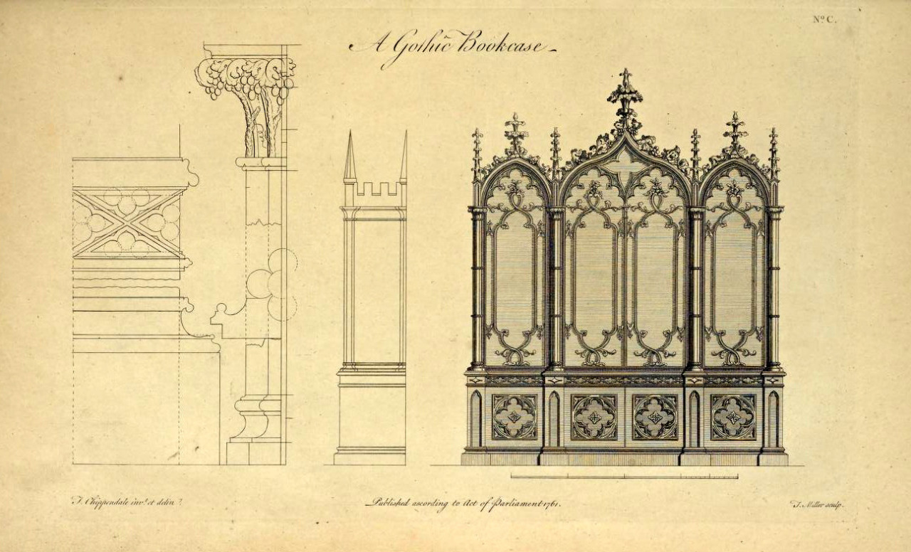 Chippendale’s design for a Gothic Bookcase