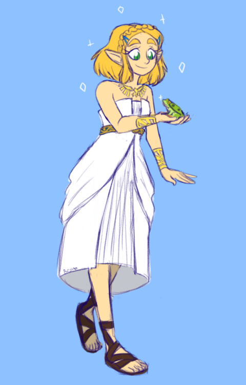 reynaowl:frog princess!!! zelda sketch comm for @lafolliadamore 