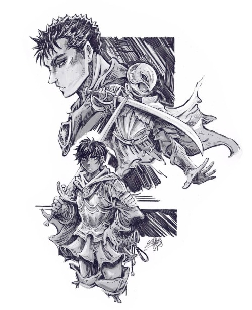 16 #berserk #illustration #inktober #inktober2021 #guts #casca #griffith #kentaro #miura #manga #sou