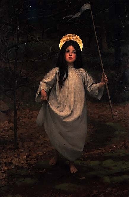 liquidnight:  Thomas Cooper Gotch The Flag Oil on canvas, 1910 