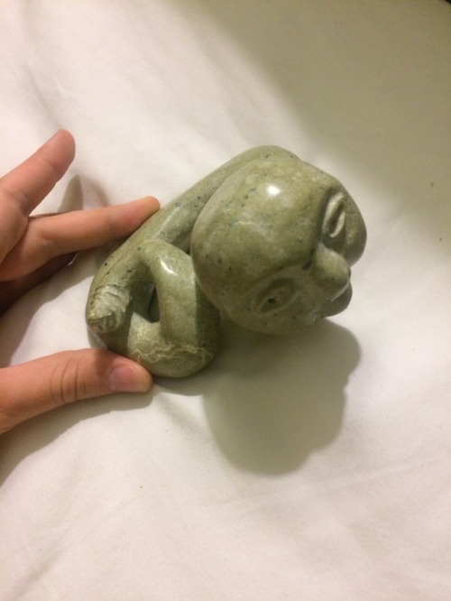 shiftythrifting:enjoy this incredibly cursed soapstone snakeman of unknown origin that i bought