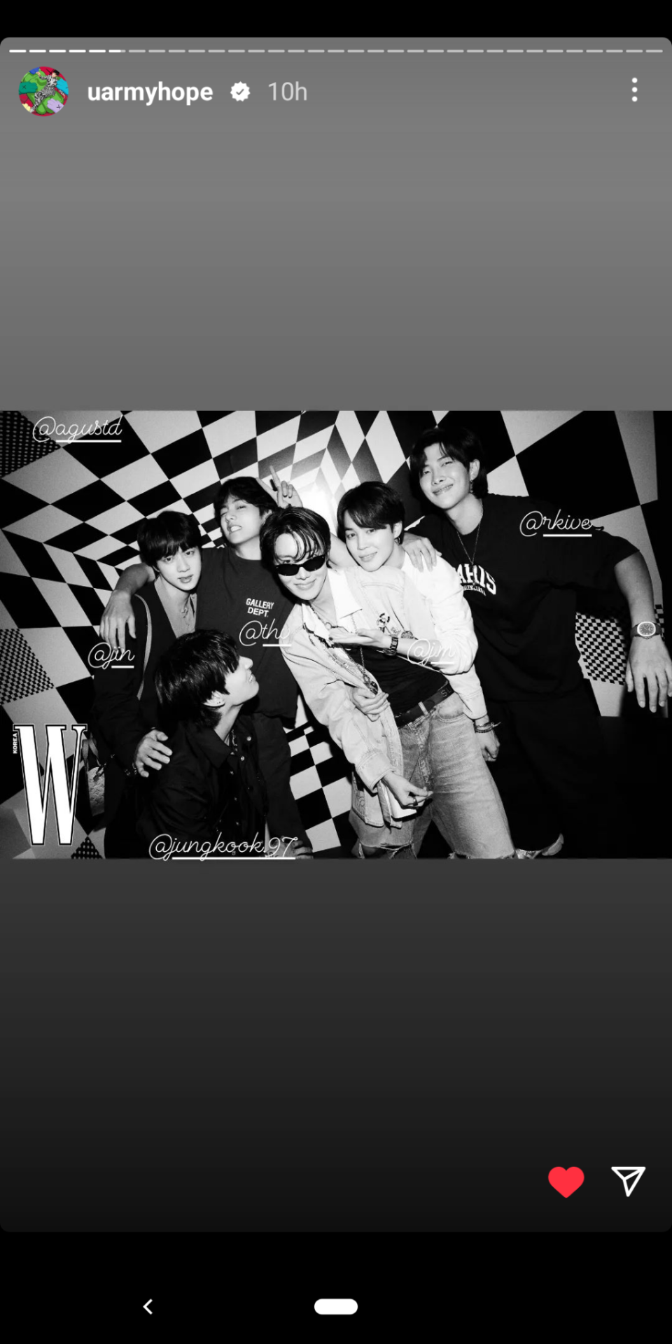 7/19: J-Hope's Insta Story