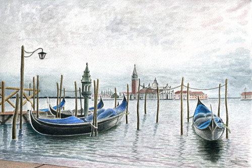 Venice Watercolor Art //latelierdejipe