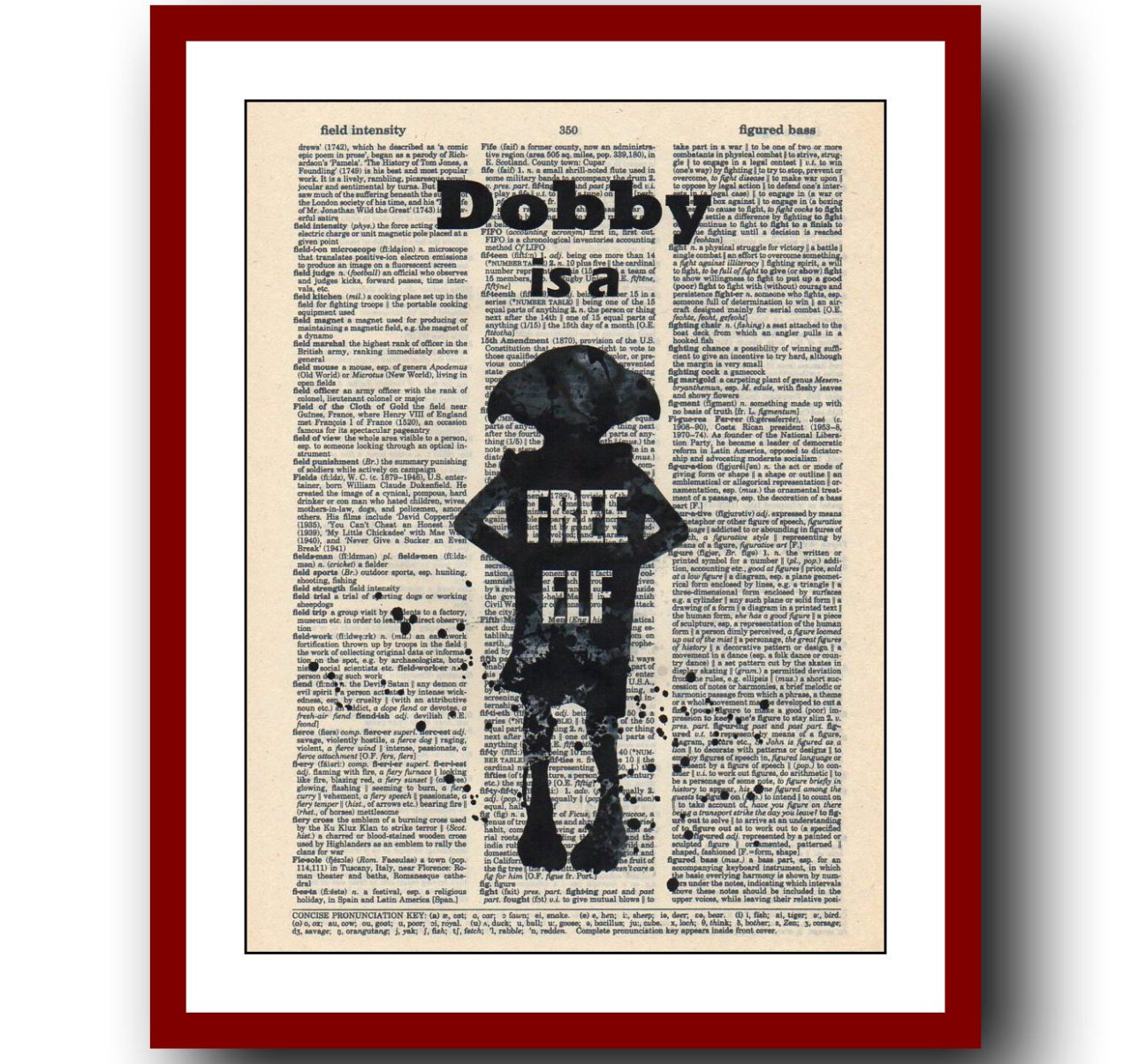 Harry potter Sorting Hat poster print wall art decor hogwarts dobby quote