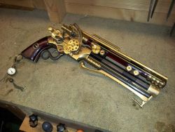 steampunktendencies:  Steampunk Officer Pistol by Dave Crook