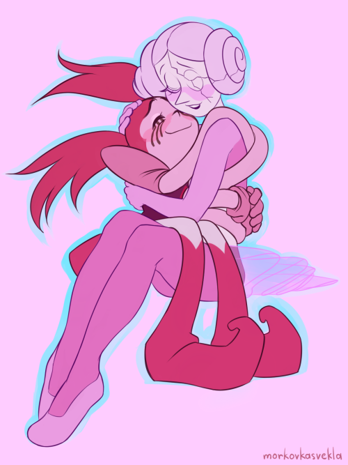 I am in the pink mood again. I needed to draw these angles today, it made me so much  happier ;_;