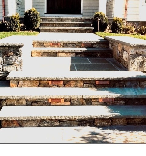 Contemporary Landscape - Front YardDesign Ideas For A Mid-sized Contemporary Full Sun Front Yard Stone