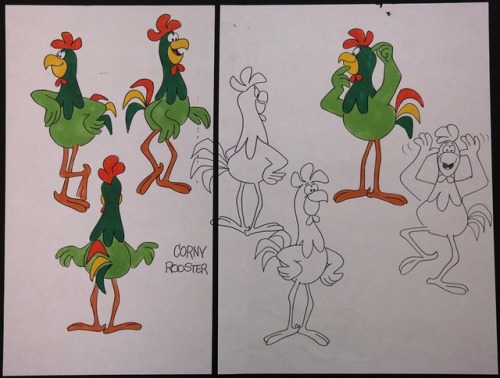 talesfromweirdland:‪Production art (and two stills) for Cornelius Rooster, Kellogg’s brand mascot. I
