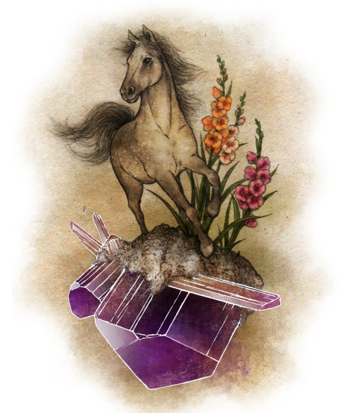 New crystal beasties for Christmas!!･ﾟ ⛧ *:･ﾟ✧Horse - Scapolite - Gladiolus: Scapolite is associated