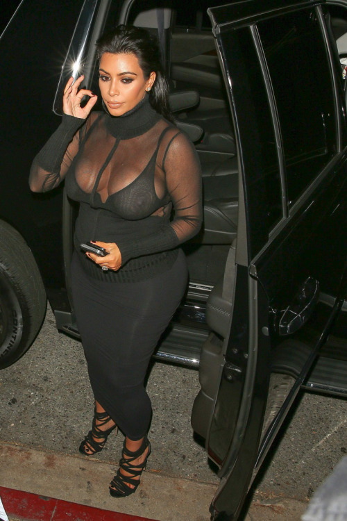 Kim kardashian see through top