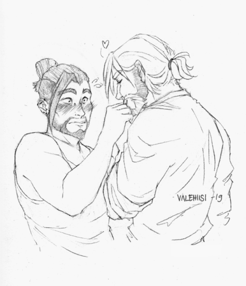 A commission I did for @softcowman​ ! They asked for some adorable McHanzo hand smooches ♥ Th