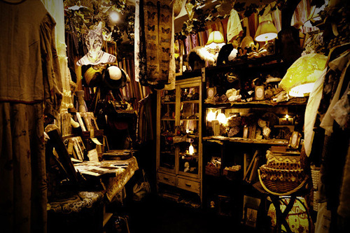 cemeterywind:  Grimoire, an amazing clothing and antique shop in Tokyo. Or, what the inside of my brain looks like.