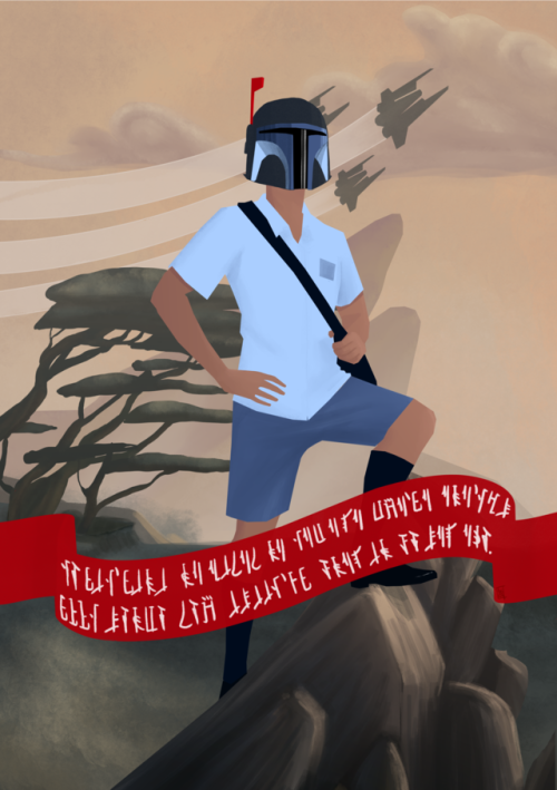 shadowblinder: Last commission for the month for a pal on Twitter. A mailmandalorian! The Mando&rsqu