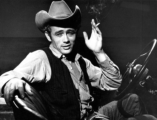 pierppasolini:  James Dean photographed by Sanford Roth on the set of Giant, 1955.