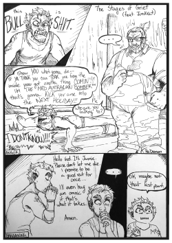 pigdemonart:  Retirement: Part 10.5[Previous] — [Next]—-Here’s the another part of the old Junkers comic, also known asSURPRISE. It’s a bonus comic no one asked for that I drew anyways!!!Just wanted to portray how terribly Junkrat handles bad