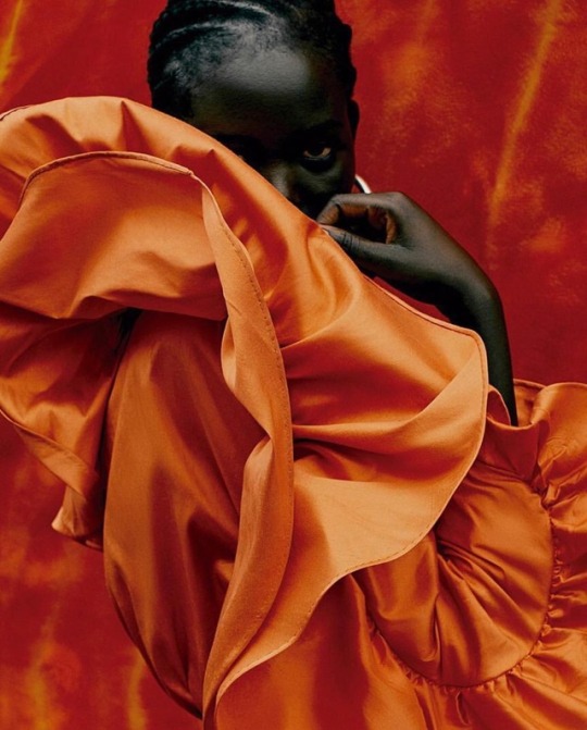 minimalistgrufti:  Adut Akech x Le Lis Blanc 30th Anniversary Campaign  ph. Rafael Pavarotti styled by Pedro Sales 