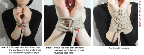 fetishweekly: Shibari Tutorial: Consequence Collar &amp; Cuff A guide for the tie from last wee