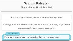 brenna-ivy:  thessalian:  rpnow:  RPNow.net is live! Basically, you just go to the website, enter the title you want for your roleplay, and send the resulting link to your friends! It’s the fastest way imaginable to begin your next roleplaying adventure.