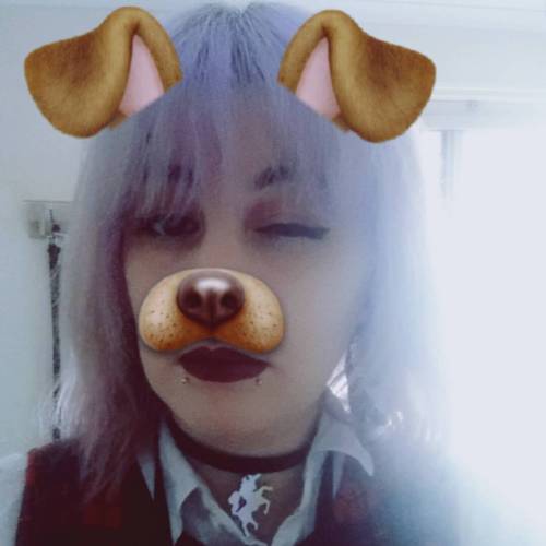 Its just a dog filter kind of day. #yunikrn #dogfliter #purplehair #selfie #abmlifeiscolorful #unic