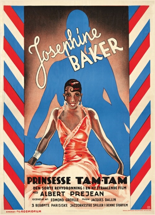 foreignmovieposters:Princesse Tam-Tam (1935). Danish poster by Svend Koppel.