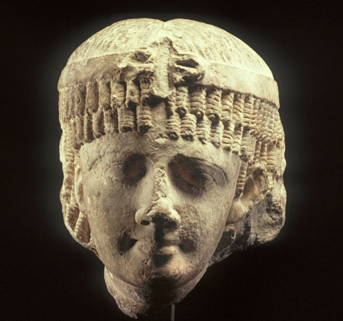 Egyptian head of a  Queen, perhaps Cleopatra II or Cleopatra III
