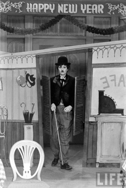 Lucille Ball as Charlie Chaplin(Ralph Crane. 1962)