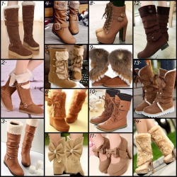 ideservenewshoesblog:  Round Toe Short Floss Slip-On Knee-High Flat Heel Womens Snow Boots - Camel -Tbdress