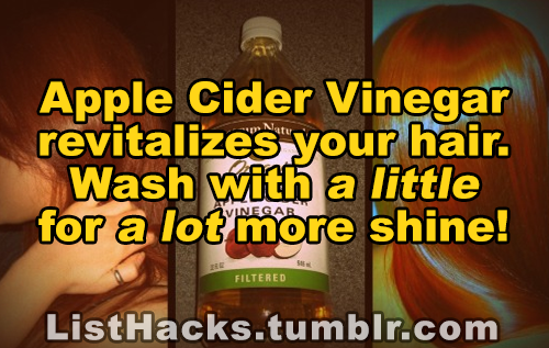 mcnerds:  listhacks:  Life Changing Uses For Apple Cider Vinegar! More life hack lists  Apple Cider Vinegar ™ cured my smelly feet and improved my love life! Apple Cider Vinegar ™: It’s A Miracle Cure For Everything.
