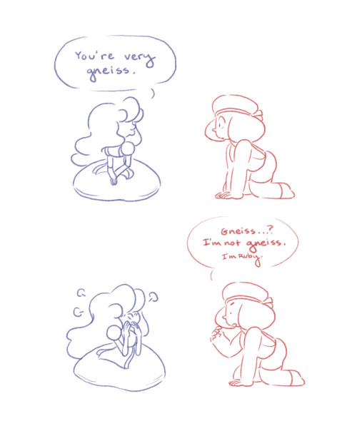 talyaperper:  Headcanon: Sapphire loves wordplay and Ruby is very literal. 