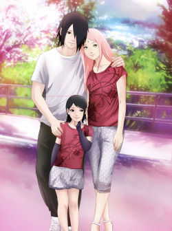 uchi-saku:    SasuSakuSara - Family  by  Lesya7Reprinted with permission !