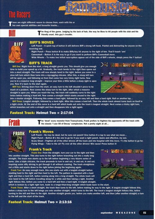  SEGA Megazone #55, Sep 95 - Help with ‘Street Racer’ on the Mega Drive.