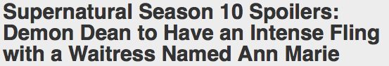 mishasminions:  DEMON DEAN SETTING THE RECORD STRAIGHT   I wouldn&rsquo;t use