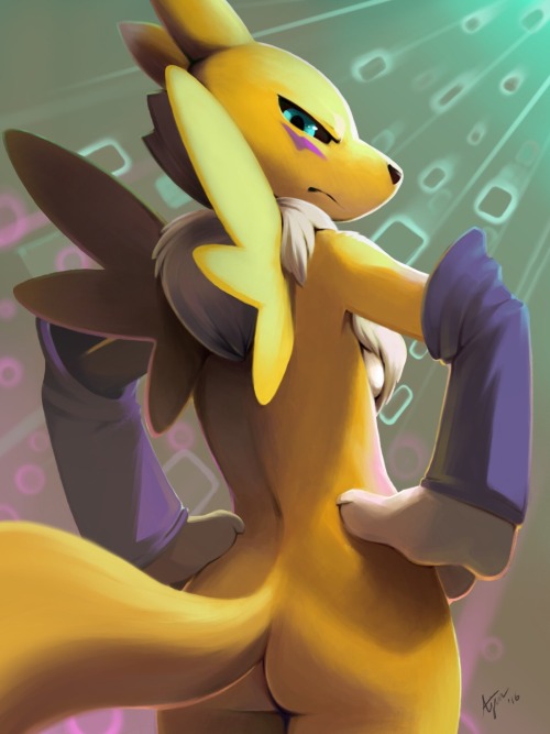  Lady in Binary - by Ajin It’s Renamon day apparently!Ajin is so good. This is wonderful. Aaahh <3