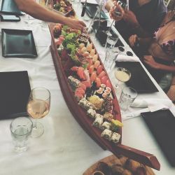 The best type of boat. #sushiboat 🍣 by