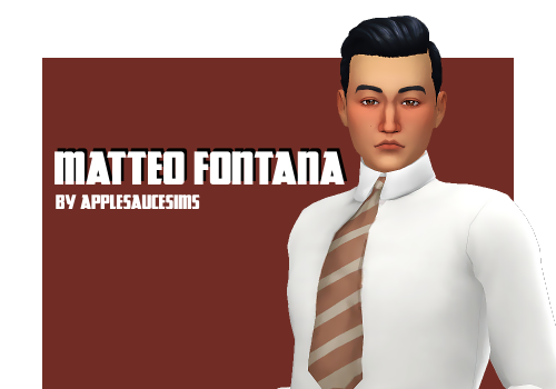 applesaucesims:Matteo Fontana master chef / foodie / family-oriented / ambitious a sim for @alainas-