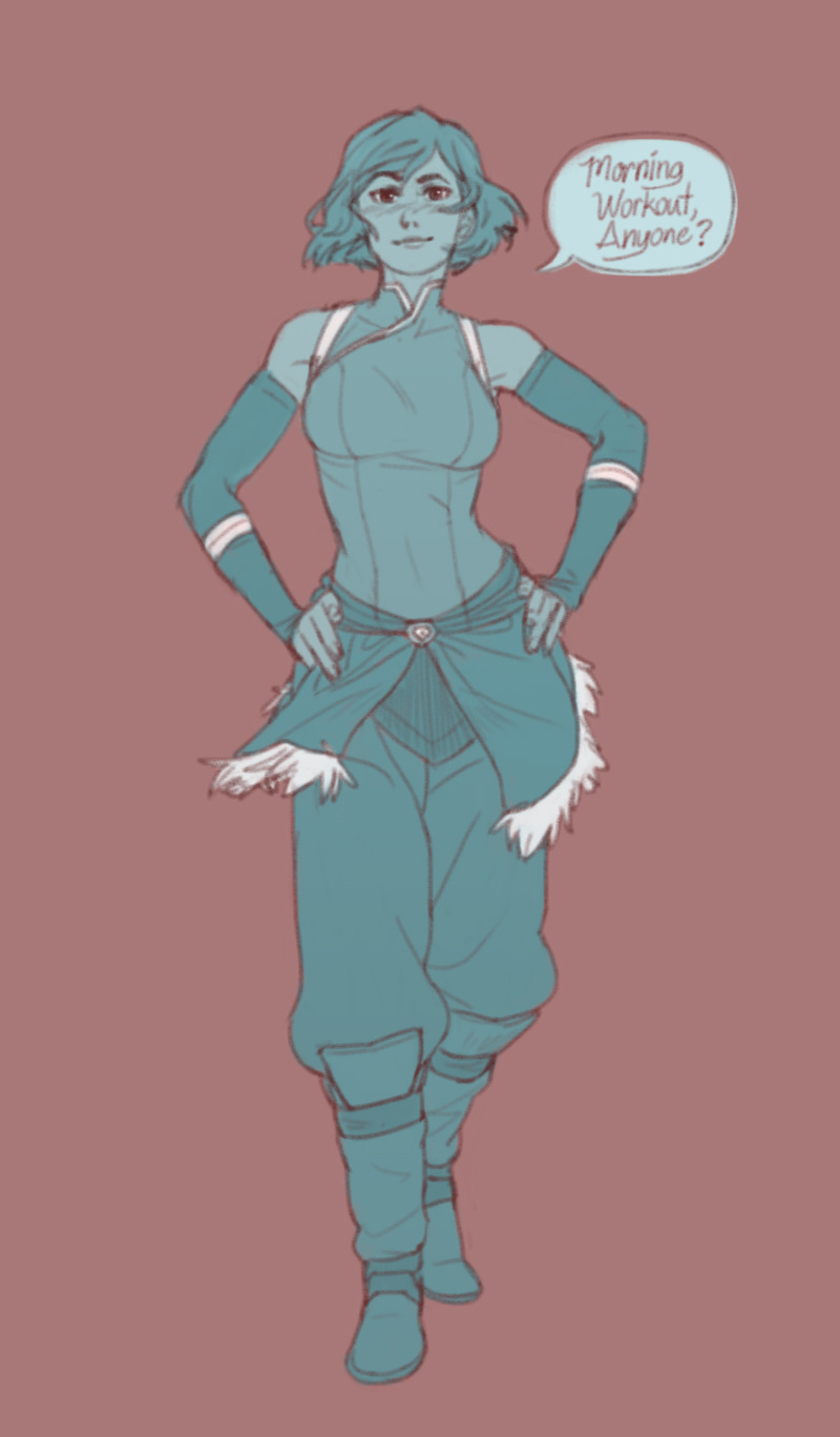 maveartworks:  Finished 5th draft for commission so decided to draw Korra in my break