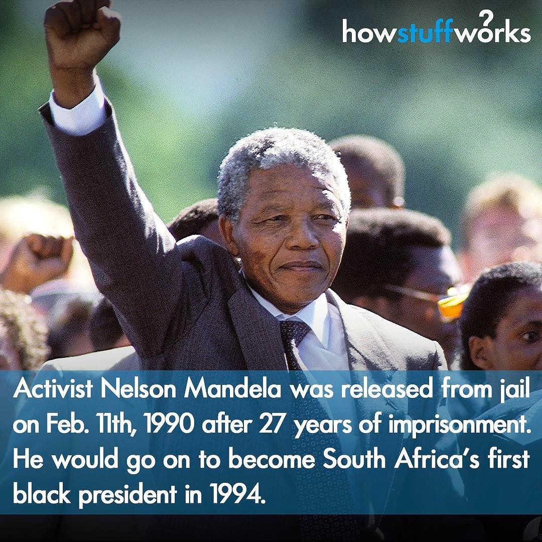 howstuffworks:  On this date in history — Feb. 11, 1990: Nelson Mandela was freed