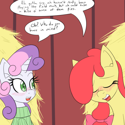 pervertedcmc:  Scootaloo’s thoughts in the last panel: Well, this was unexpected…and yet strangely arousing. OH GOD! AM I LESBIAN TOO?!  X3! Awwye~