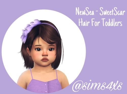 sims4xs: NewSea - SweetScar Hair For Toddlers ... | love 4 cc finds