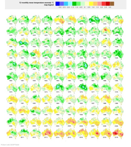 mapsontheweb:  110 years of Australian temperature