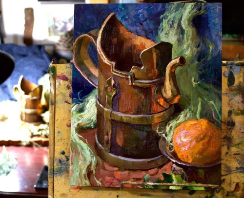 Day 15 #stradaeasel challenge  I&rsquo;ve been wanting to make a portrait of thus teapot for awh